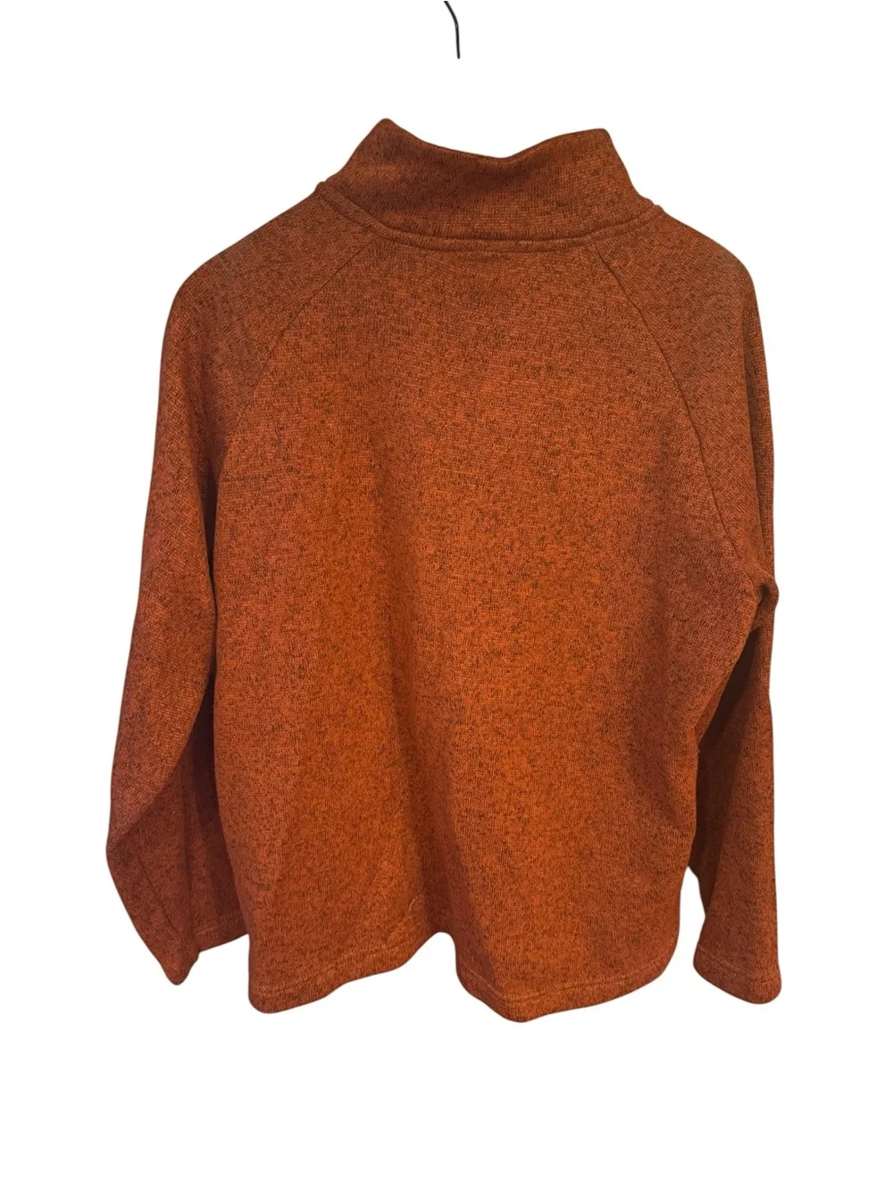 Eddie Bauer Women's Mock Neck Button-Shoulder Sweater in Rust